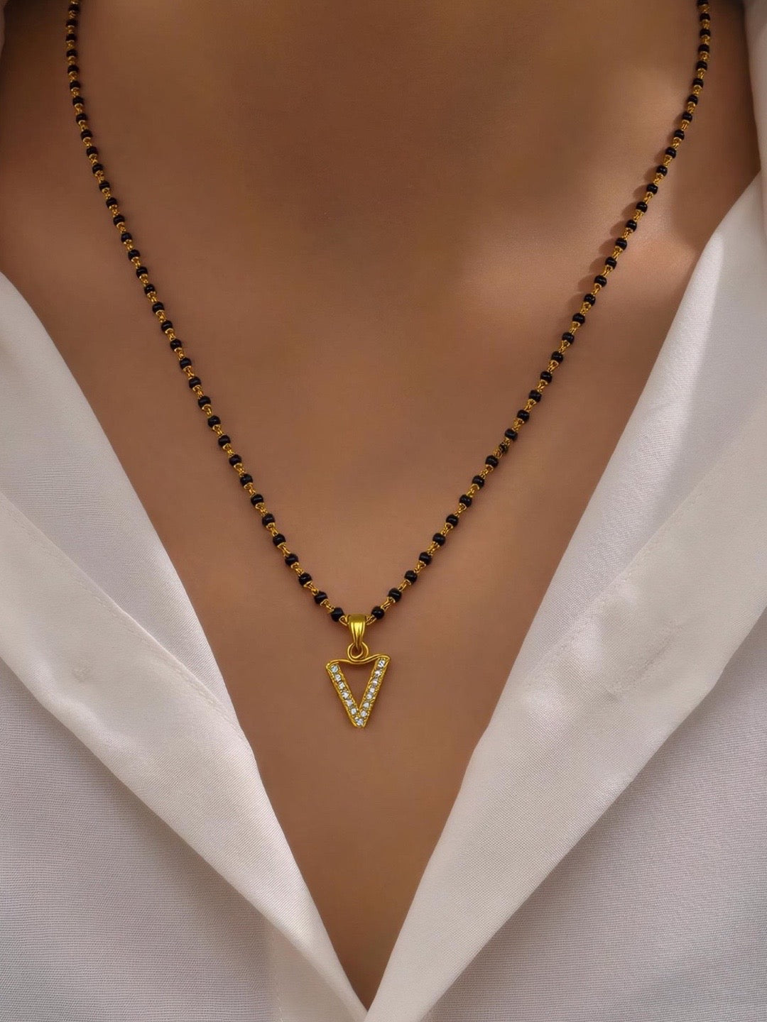 Letter Pendant Mangalsutra