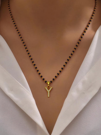 Letter Pendant Mangalsutra