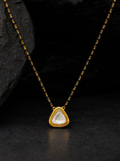 Kundan Triangle Pendant Long Mangalsutra Design