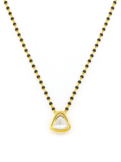 Kundan Triangle Pendant Long Mangalsutra Design