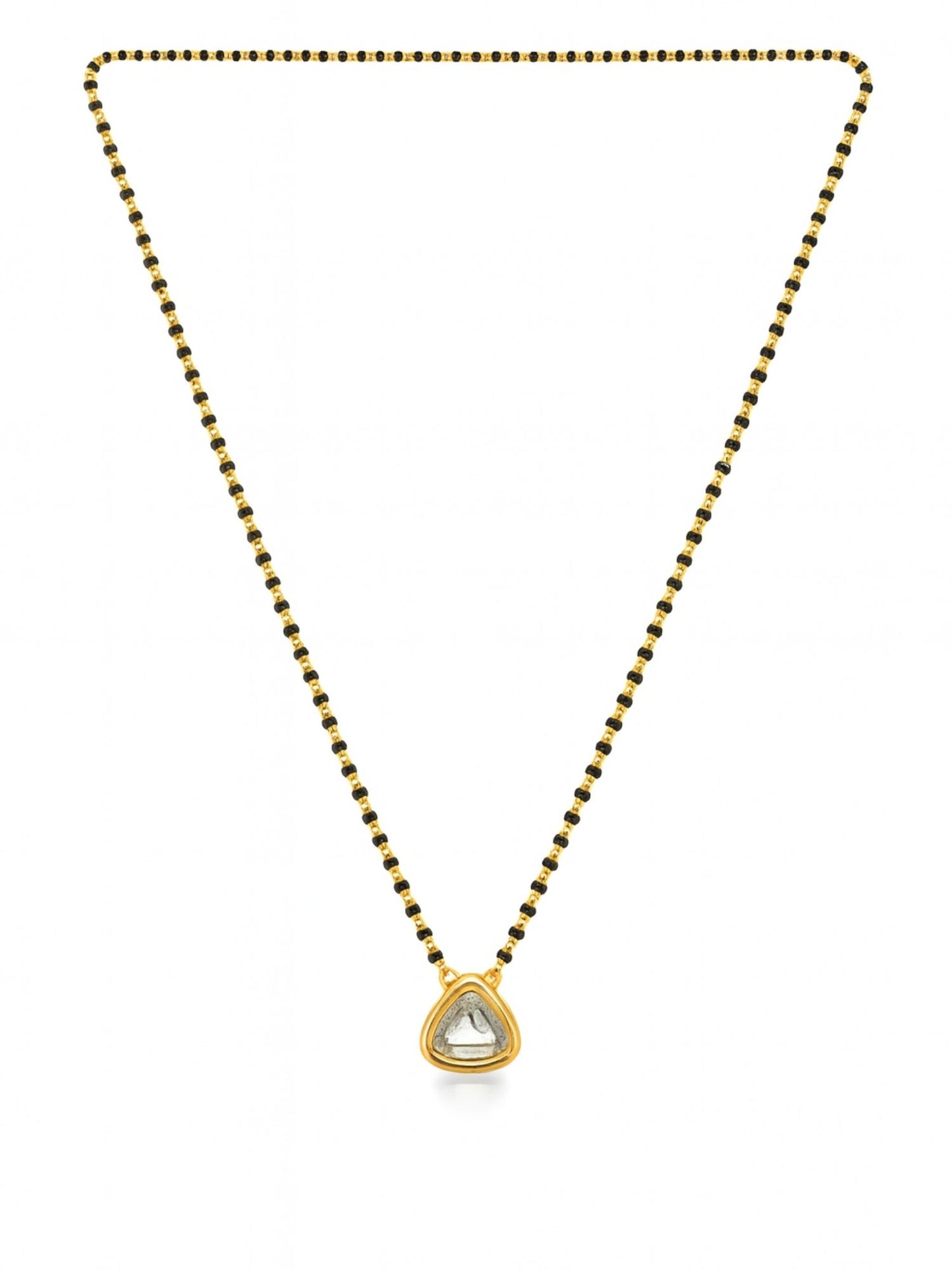 Kundan Triangle Pendant Long Mangalsutra Design