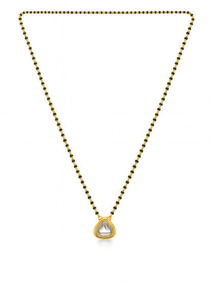 Kundan Triangle Pendant Long Mangalsutra Design