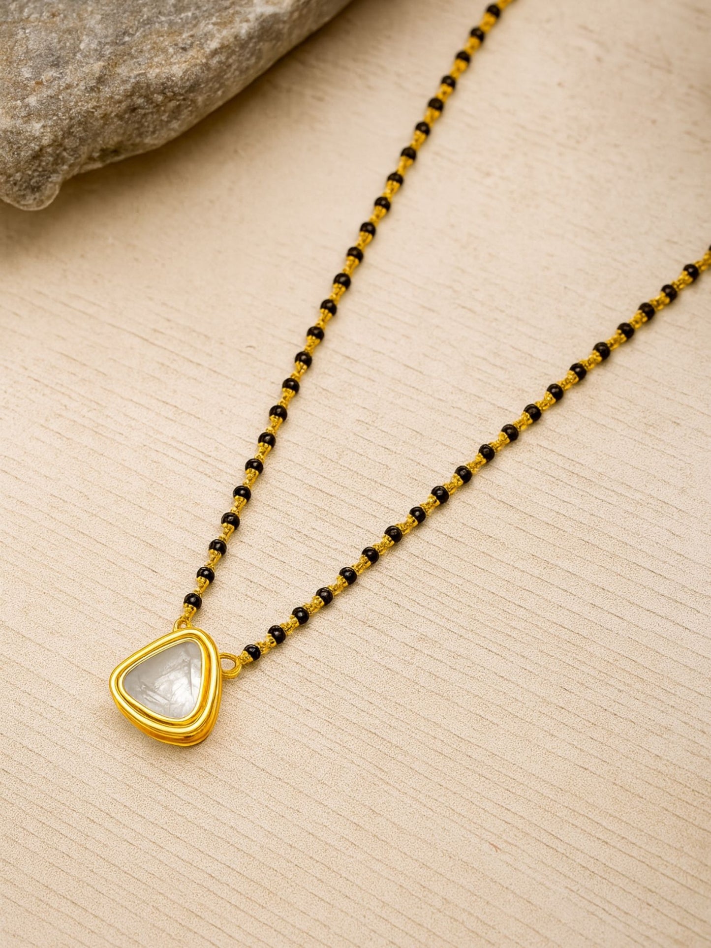 Kundan Triangle Pendant Long Mangalsutra Design