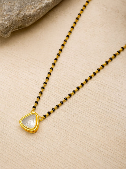 Kundan Triangle Pendant Long Mangalsutra Design