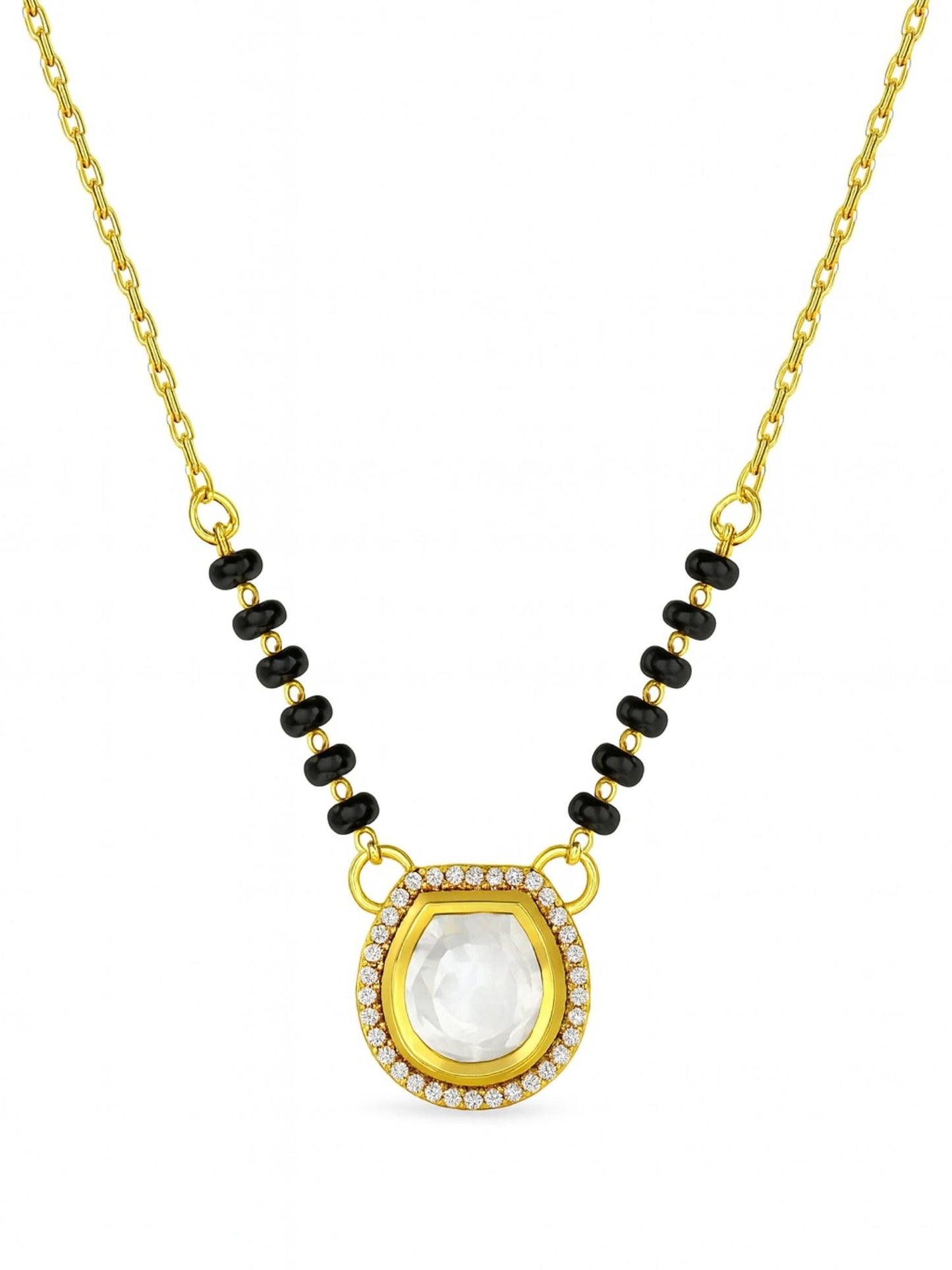 AD Kundan Pendant Short Mangalsutra Design