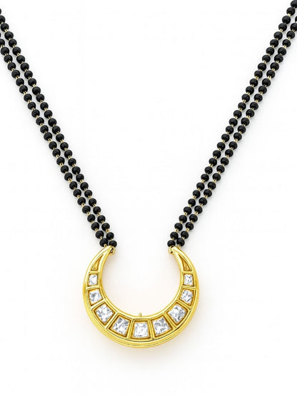 Kundan & AD Moon Pendant Long Mangalsutra Design