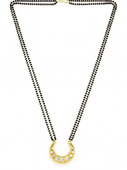 Kundan & AD Moon Pendant Long Mangalsutra Design