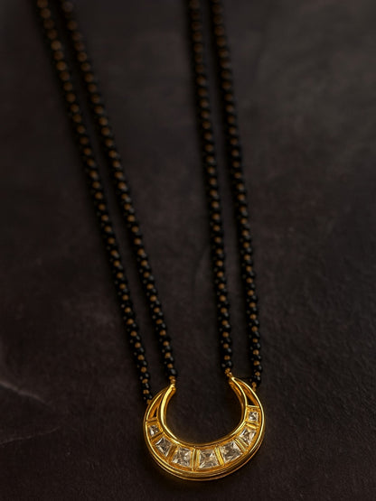 Kundan & AD Moon Pendant Long Mangalsutra Design