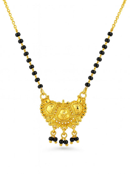 Gold Pendant Traditional Short Mangalsutra Design