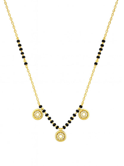 3 Small Round Pendant Short Mangalsutra Design