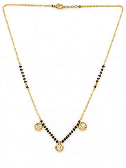 3 Small Round Pendant Short Mangalsutra Design