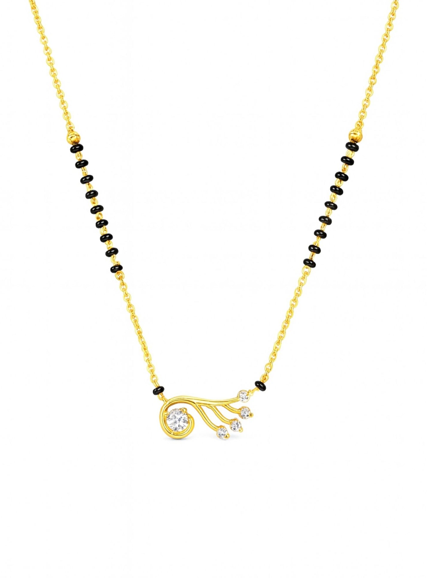 AD Peacock Pendant Short Mangalsutra Design