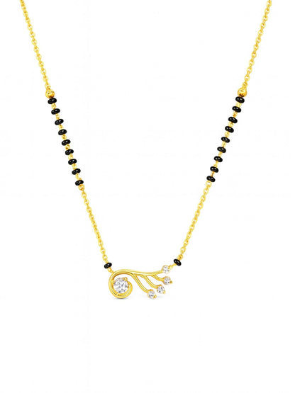AD Peacock Pendant Short Mangalsutra Design