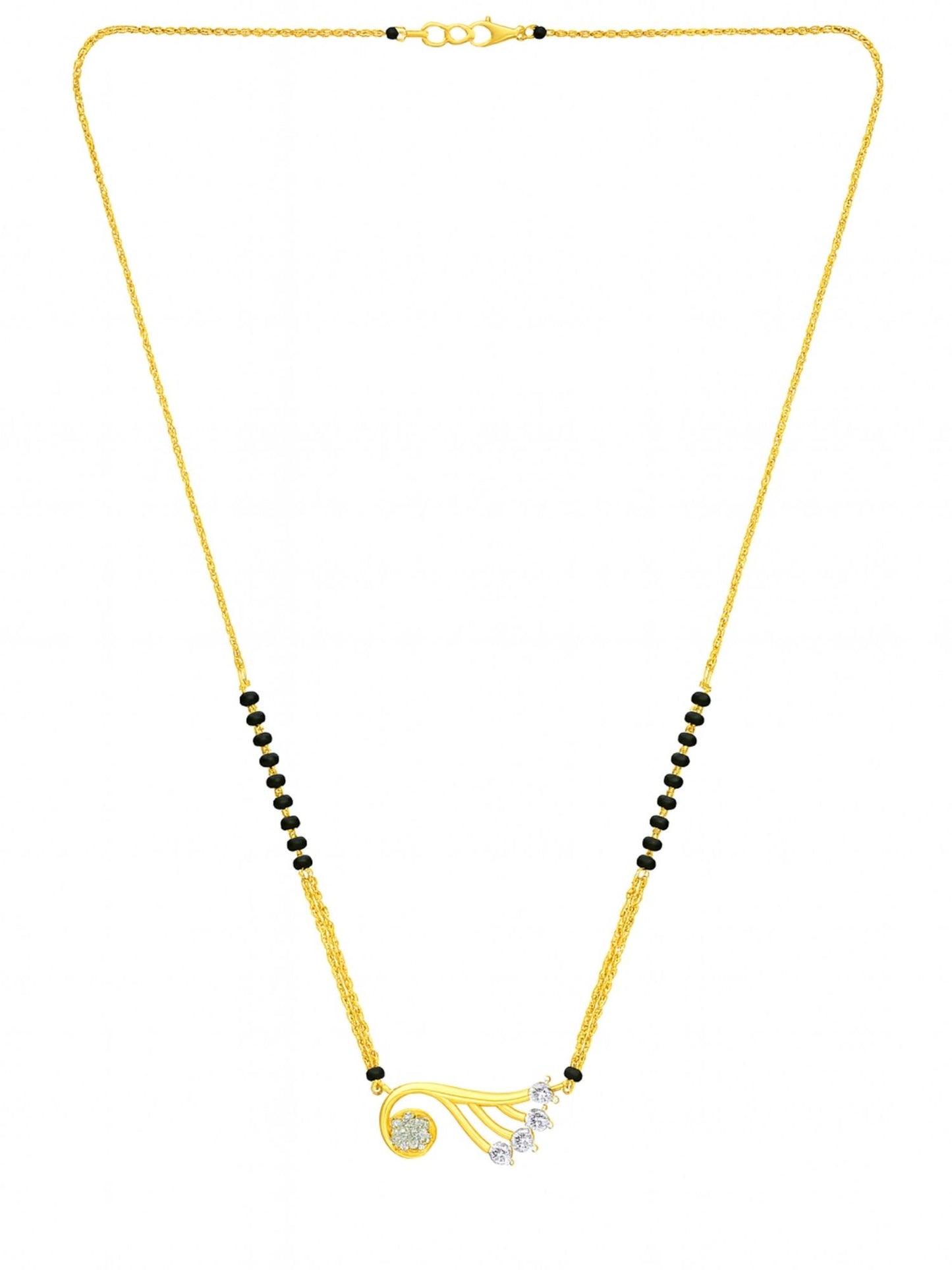 AD Peacock Pendant Short Mangalsutra Design