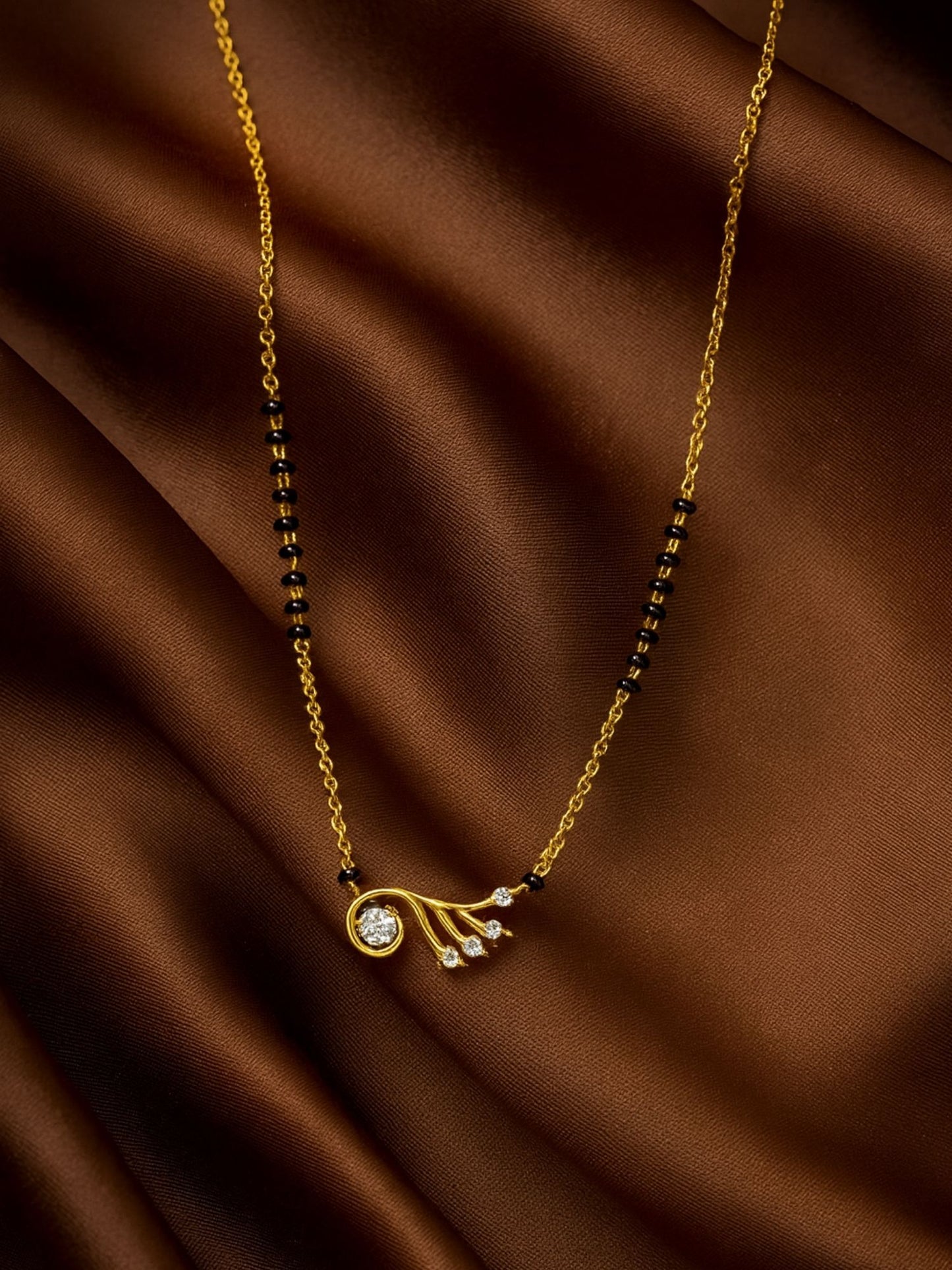 AD Peacock Pendant Short Mangalsutra Design