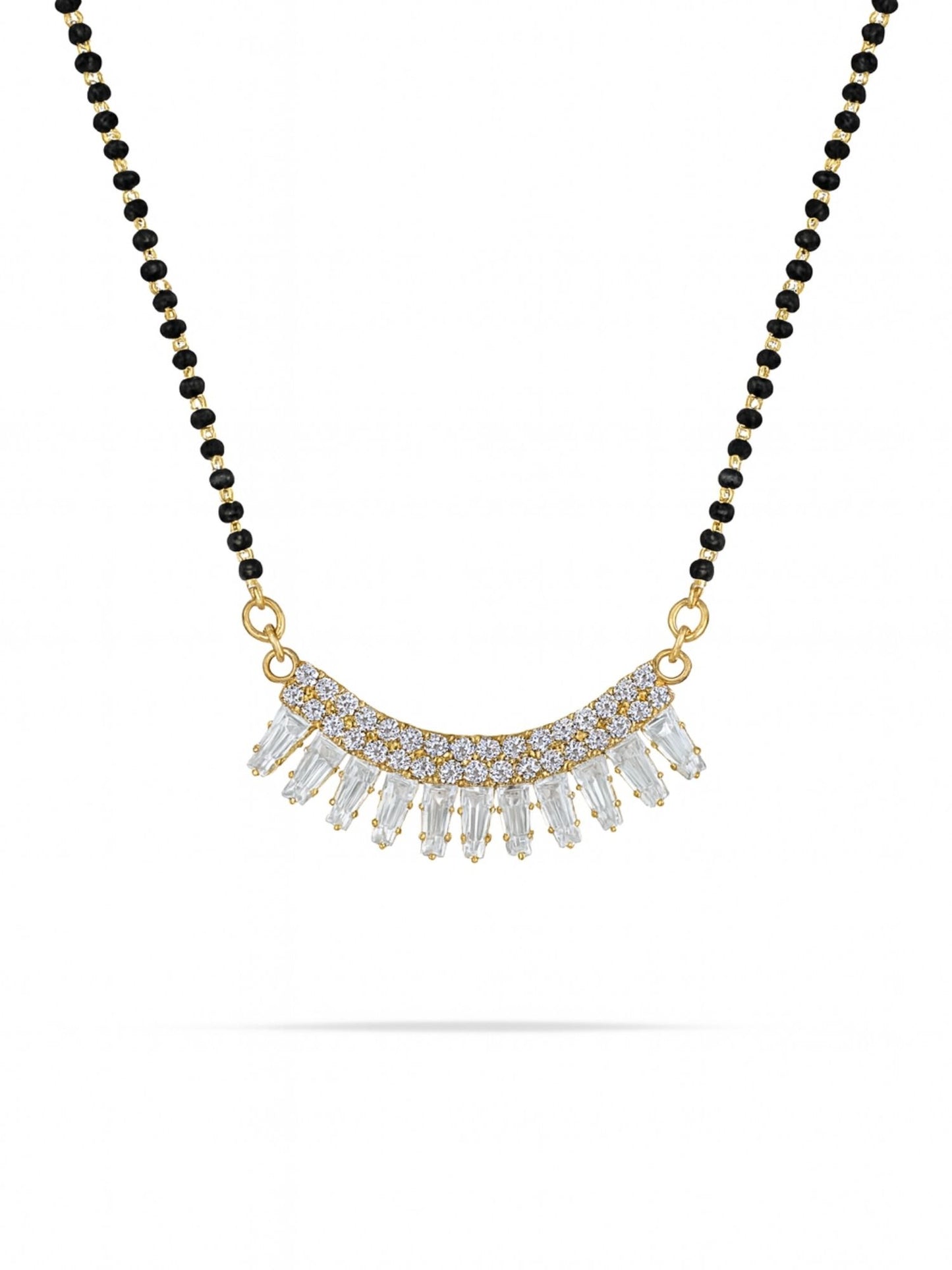 AD Half Round Pendant Short Mangalsutra Design