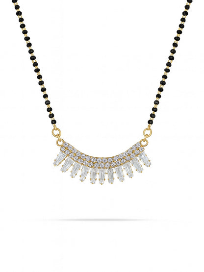 AD Half Round Pendant Short Mangalsutra Design