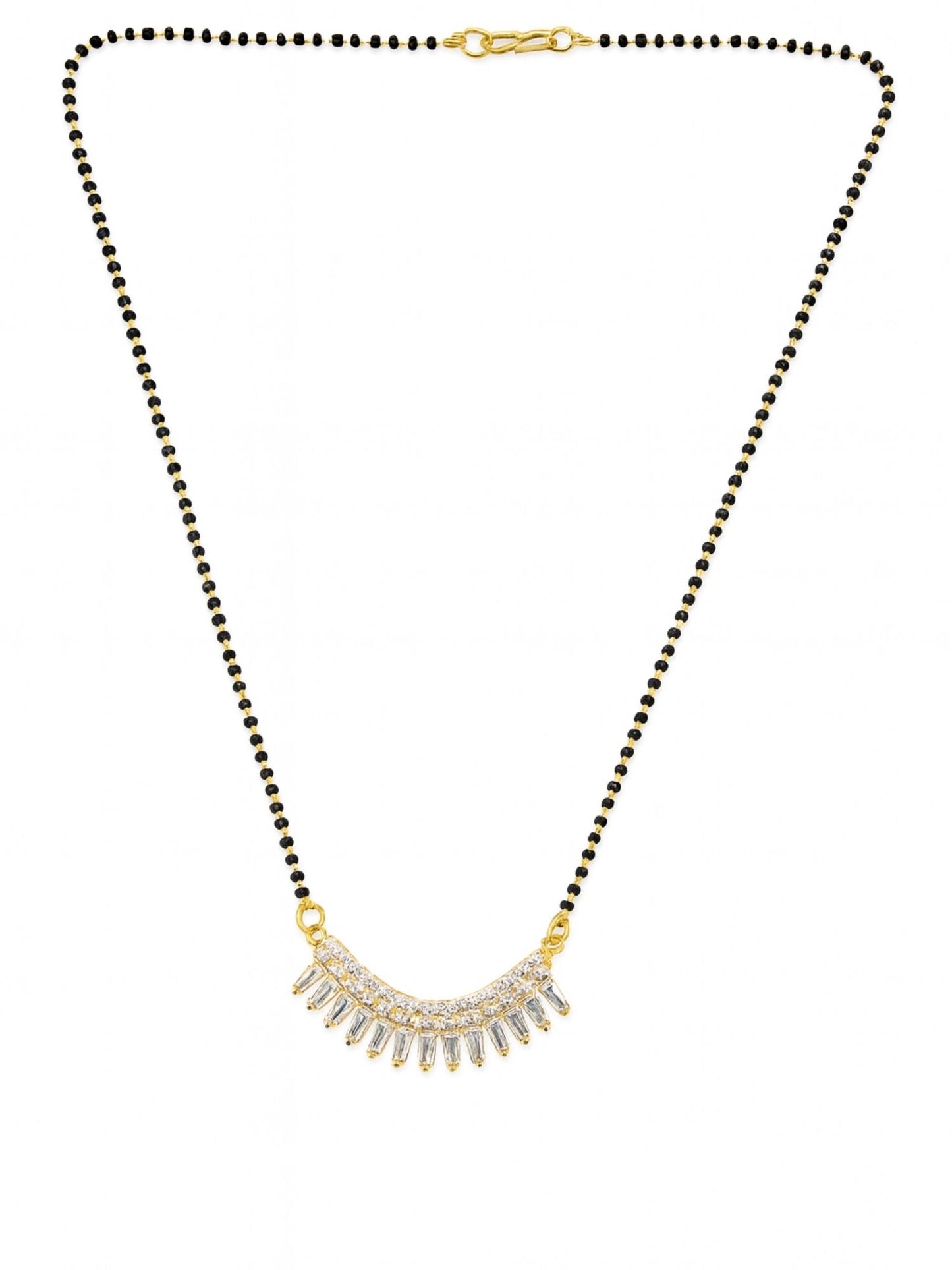 AD Half Round Pendant Short Mangalsutra Design