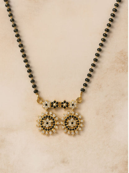 AD Flower Pendant Short Mangalsutra Design