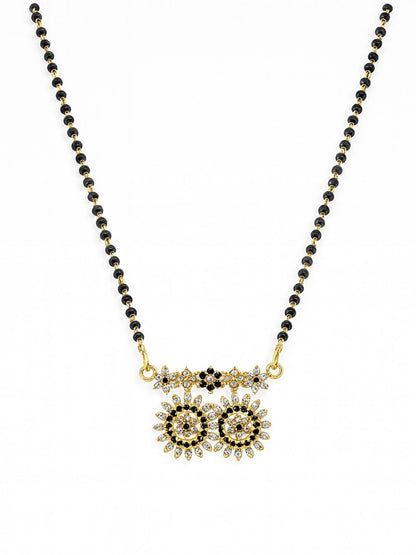 AD Flower Pendant Short Mangalsutra Design