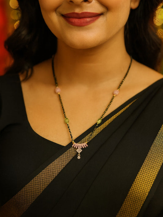 AD Fancy Pendant Short Mangalsutra Design