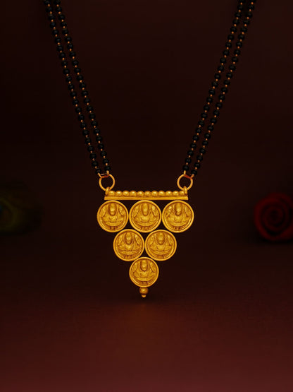 Laxmi Coin Pendant Long Mangalsutra Designs