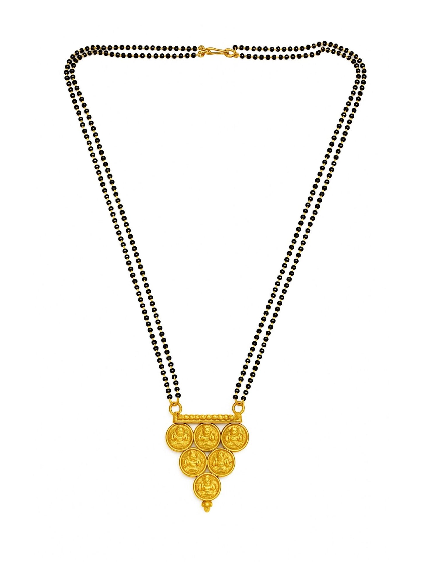 Laxmi Coin Pendant Long Mangalsutra Designs