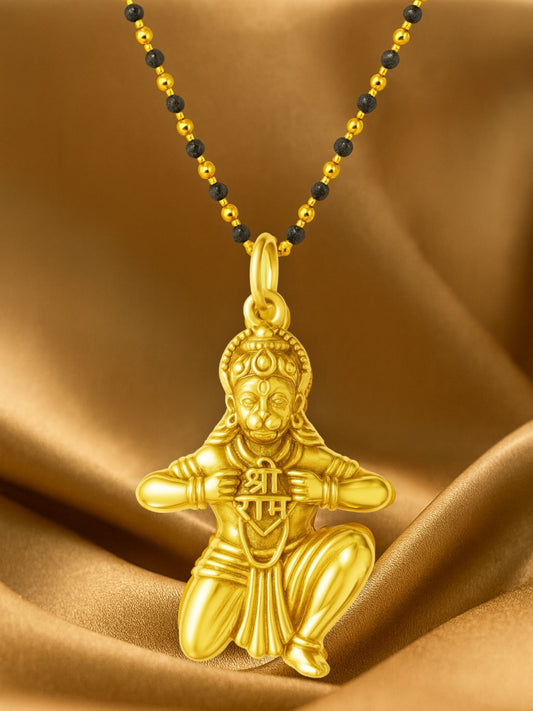 Lord Hanuman Pendant Long Mangalsutra Designs
