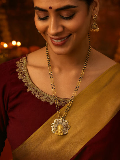 Lord Ganesha Pendant Long Mangalsutra Designs