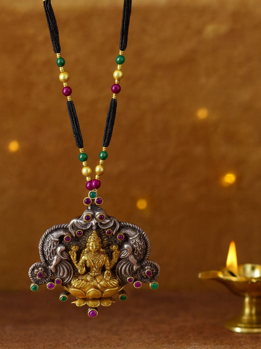 Mata Laxmi Pendant Long Mangalsutra Designs