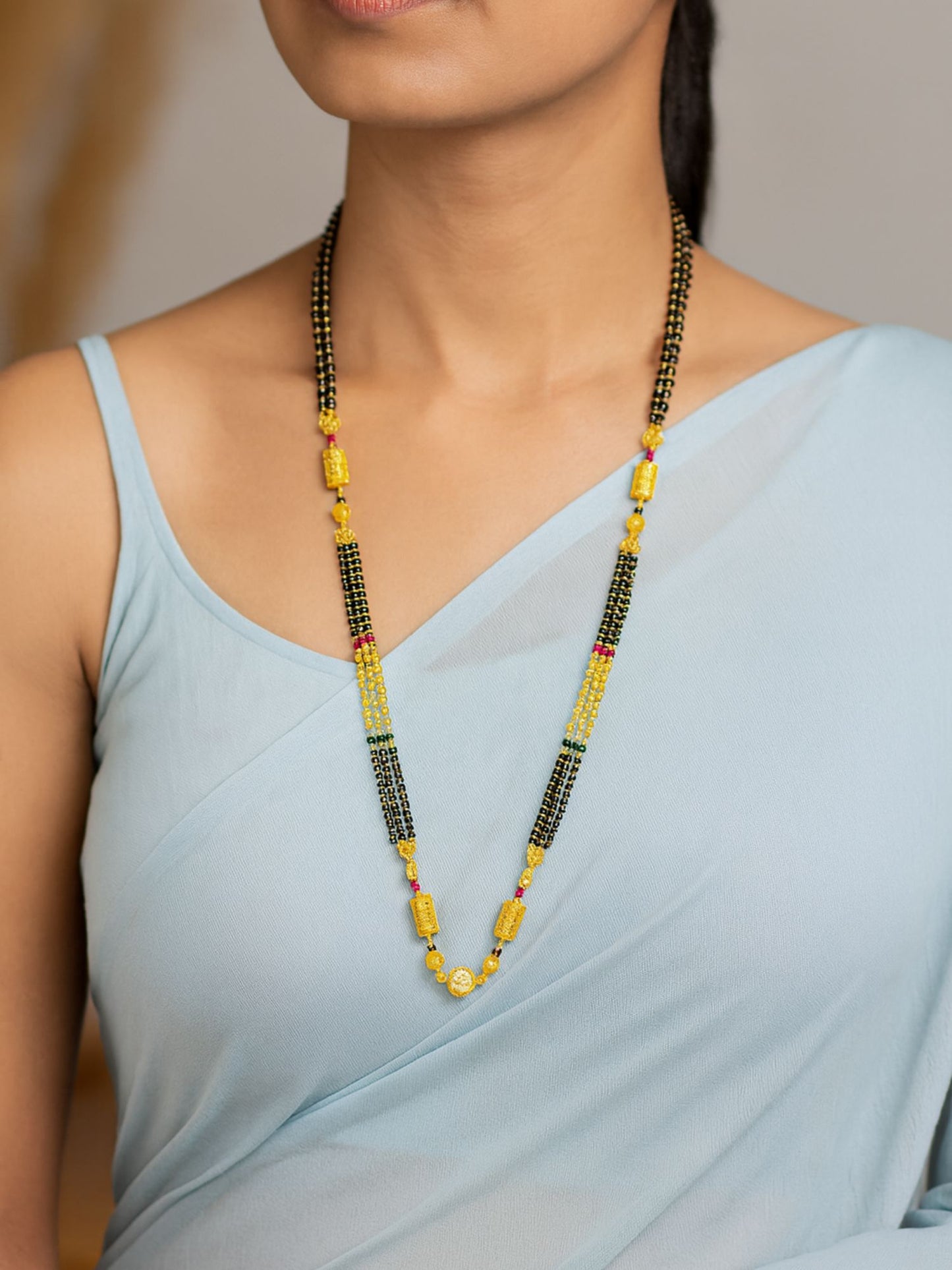 Gold Plated Long Mangalsutra Designs for Women