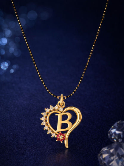 A To Z Letter Heart Short Mangalsutra Designs for Women