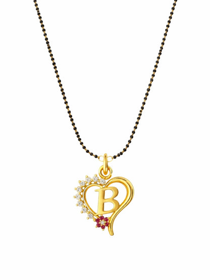 A To Z Letter Heart Short Mangalsutra Designs for Women
