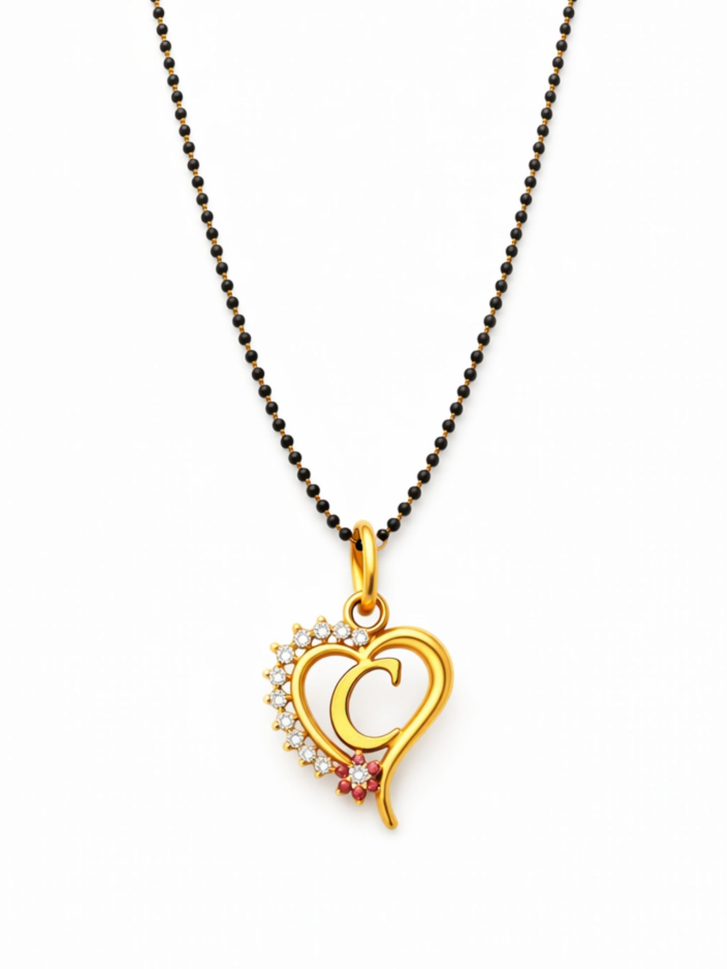 A To Z Letter Heart Short Mangalsutra Designs for Women