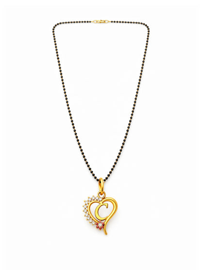 A To Z Letter Heart Short Mangalsutra Designs for Women