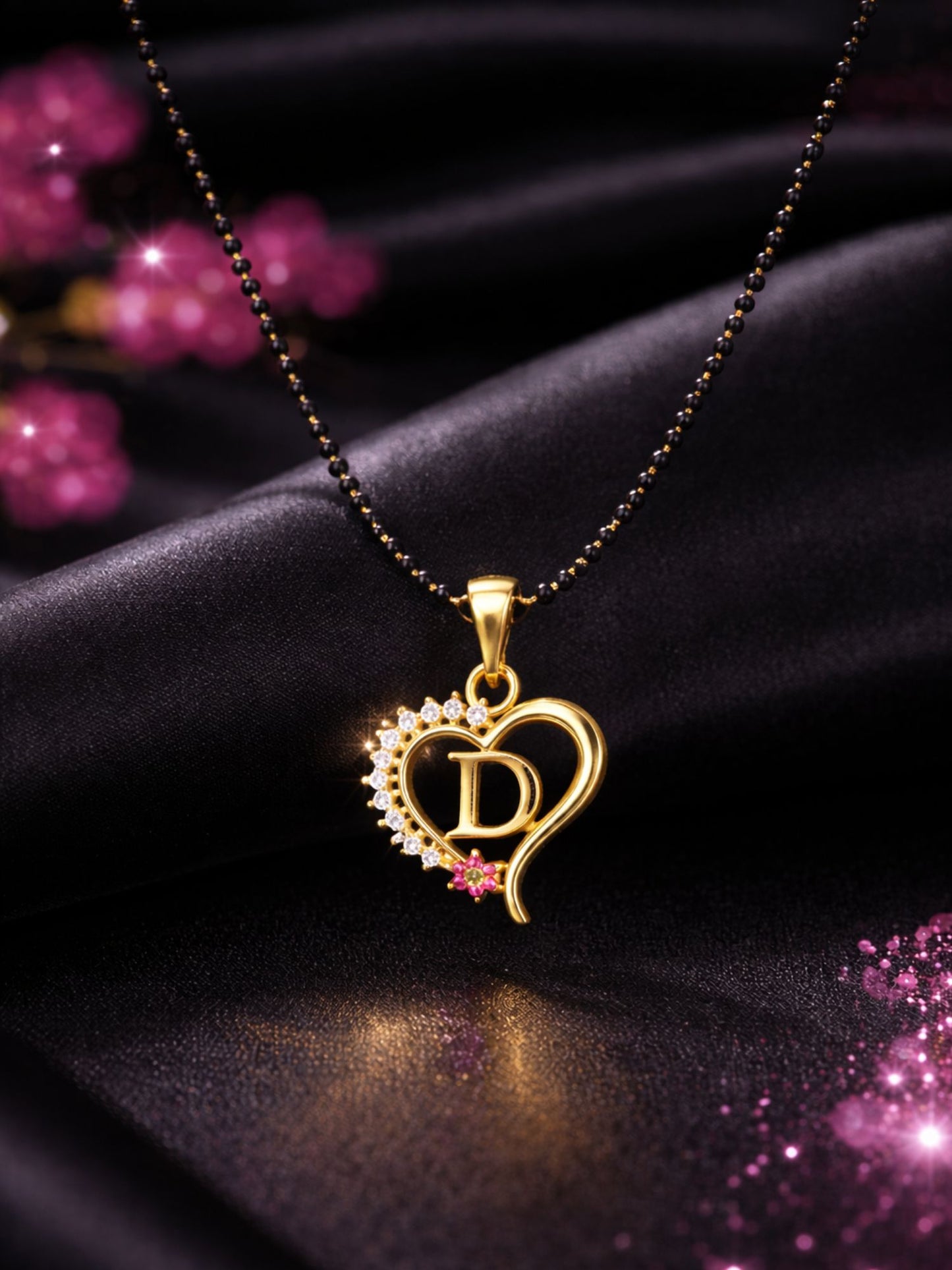 A To Z Letter Heart Short Mangalsutra Designs for Women