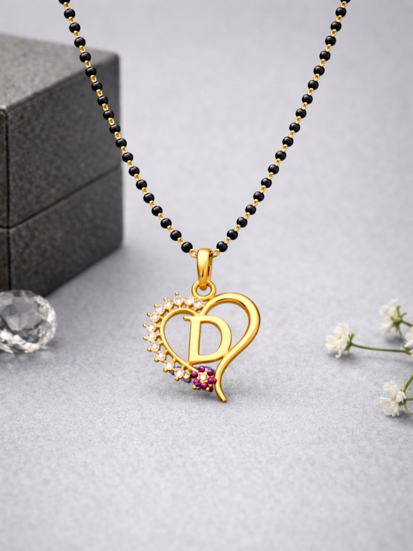 A To Z Letter Heart Short Mangalsutra Designs for Women