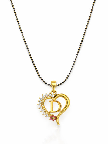 A To Z Letter Heart Short Mangalsutra Designs for Women