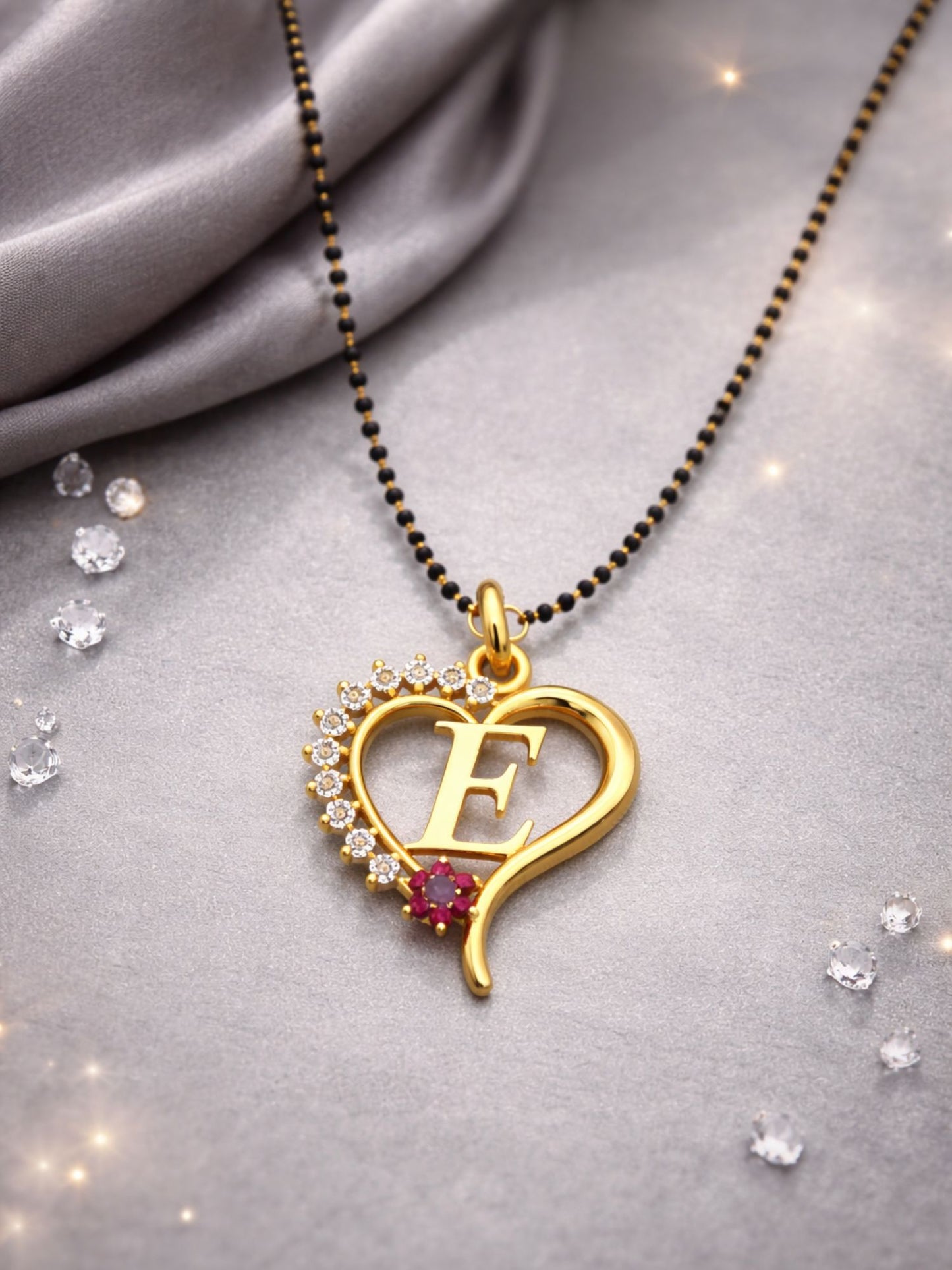 A To Z Letter Heart Short Mangalsutra Designs for Women