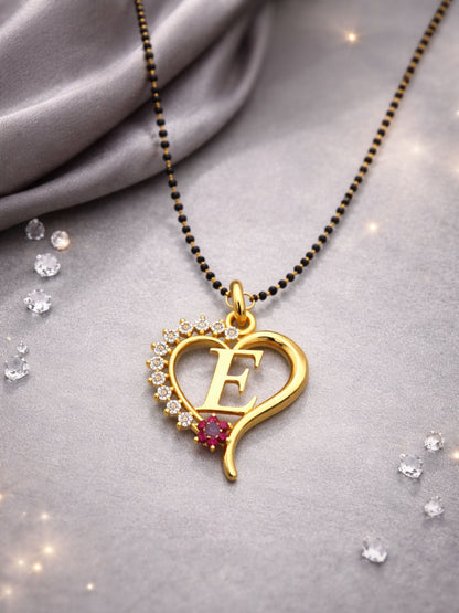 A To Z Letter Heart Short Mangalsutra Designs for Women