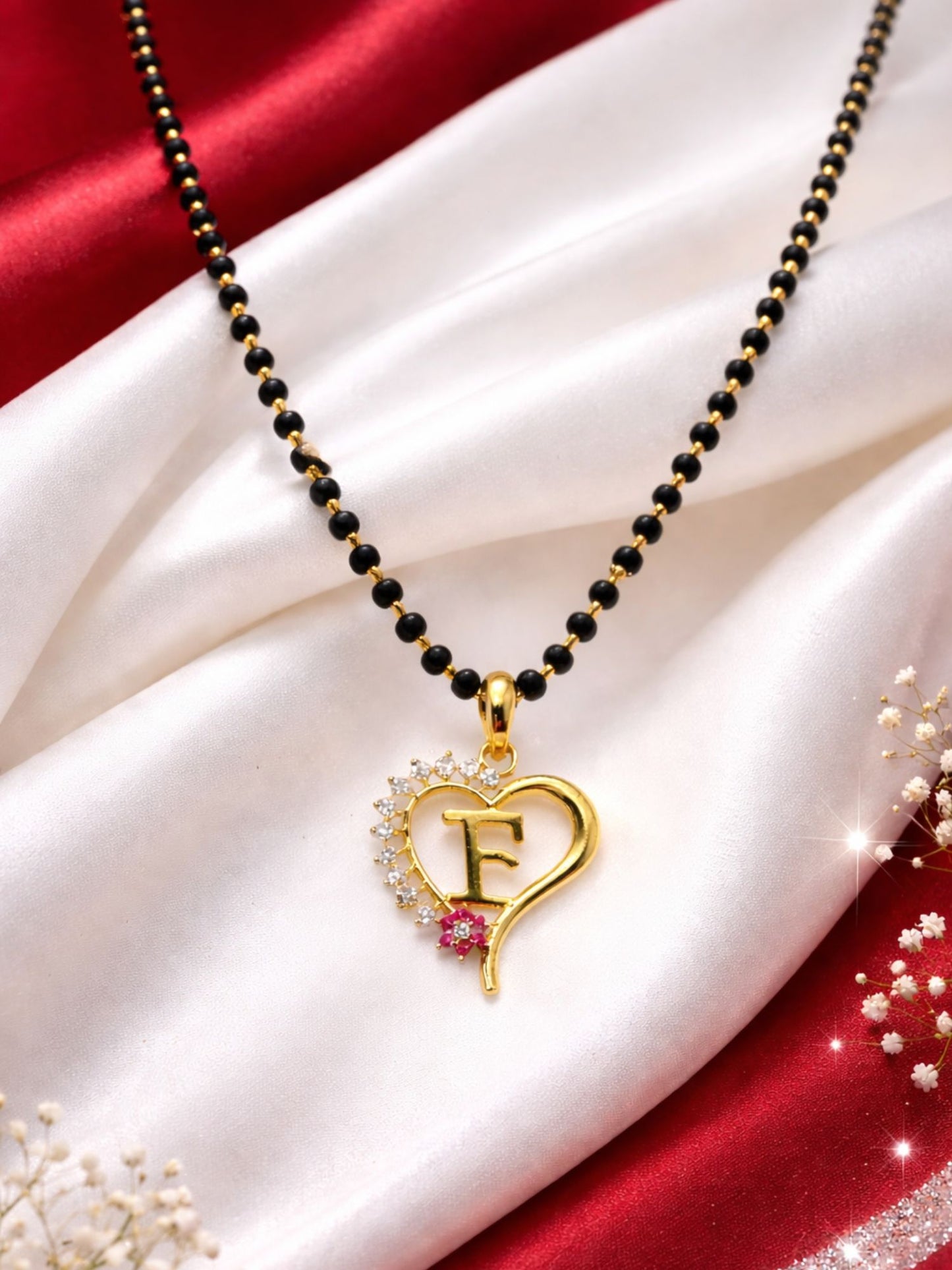 A To Z Letter Heart Short Mangalsutra Designs for Women