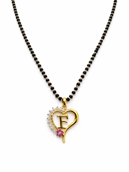 A To Z Letter Heart Short Mangalsutra Designs for Women