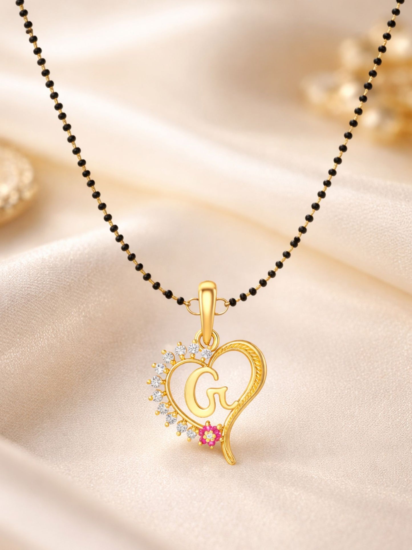 A To Z Letter Heart Short Mangalsutra Designs for Women