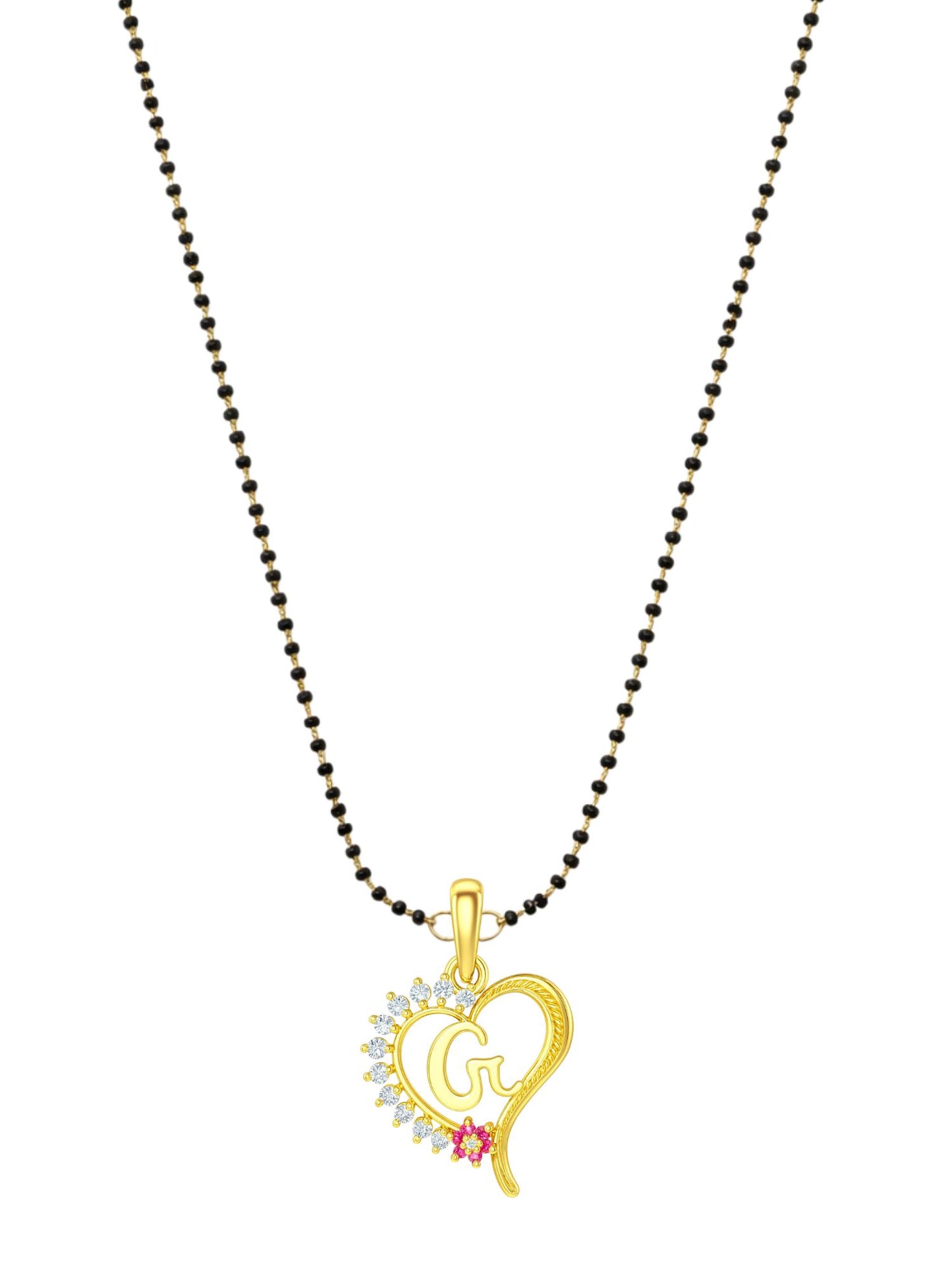 A To Z Letter Heart Short Mangalsutra Designs for Women