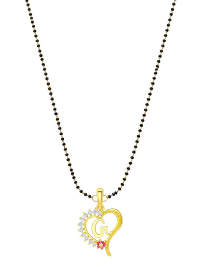 A To Z Letter Heart Short Mangalsutra Designs for Women