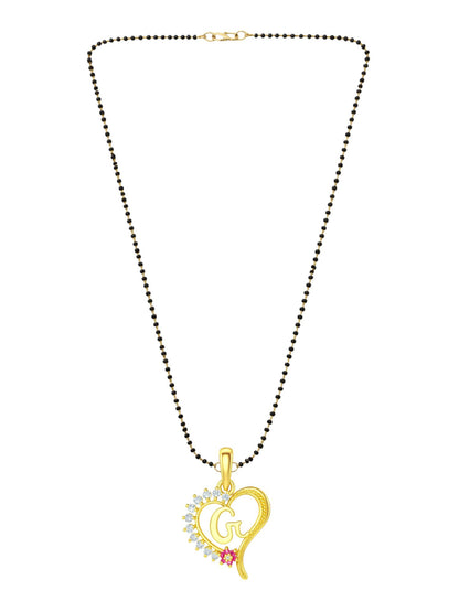 A To Z Letter Heart Short Mangalsutra Designs for Women