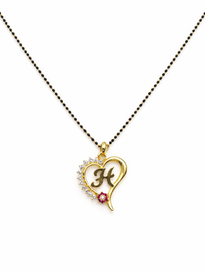 A To Z Letter Heart Short Mangalsutra Designs for Women