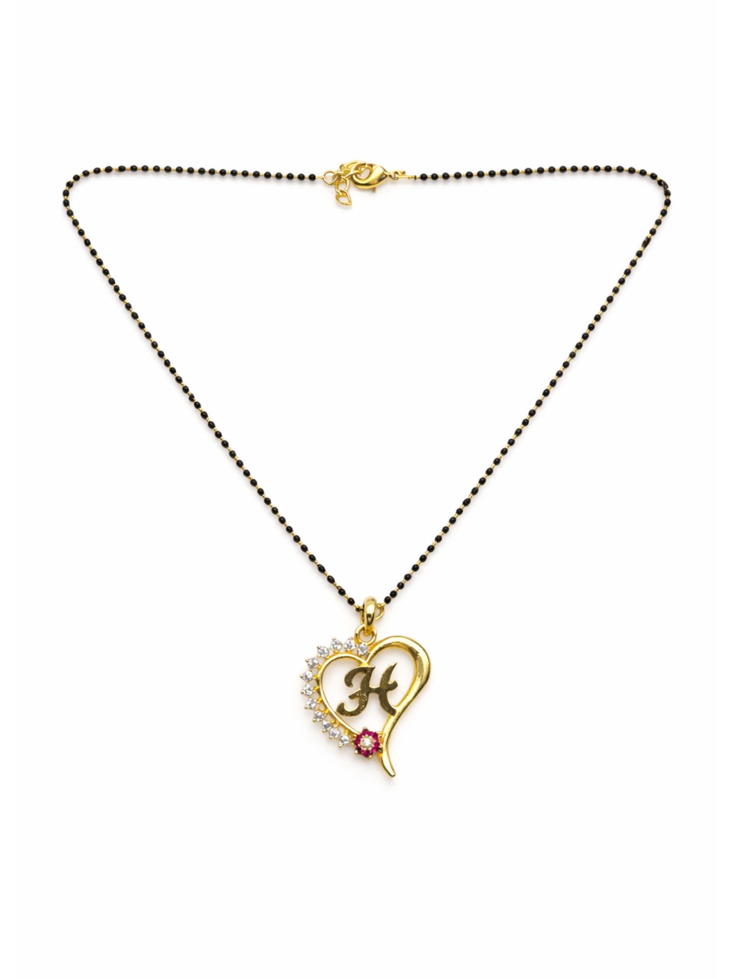A To Z Letter Heart Short Mangalsutra Designs for Women