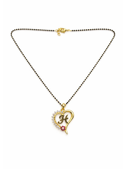 A To Z Letter Heart Short Mangalsutra Designs for Women