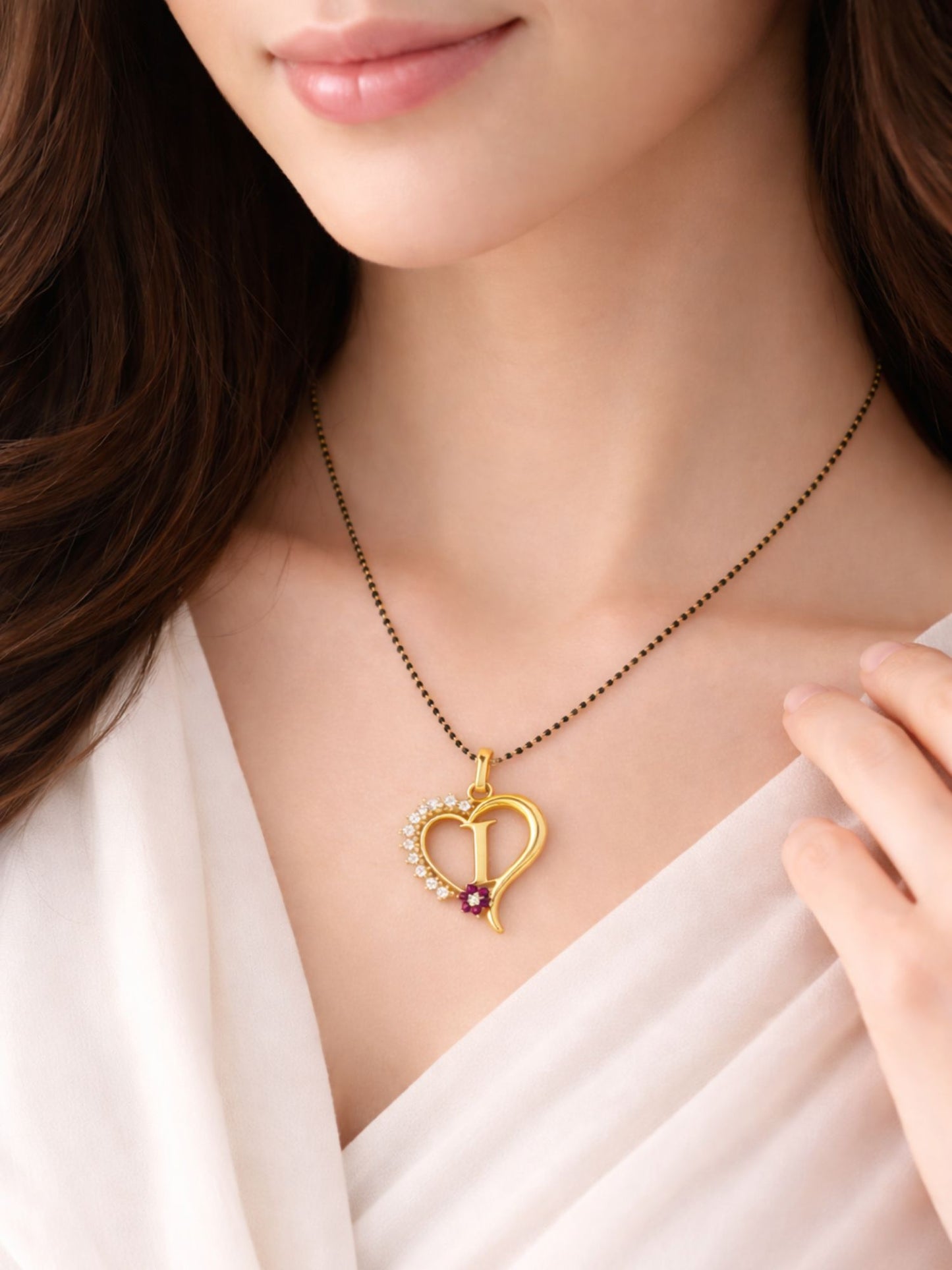 A To Z Letter Heart Short Mangalsutra Designs for Women